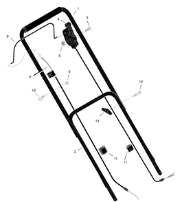 Handle Assembly Diagram and Parts List for 22605X50H 2004 Briggs and Stratton Lawn Mower